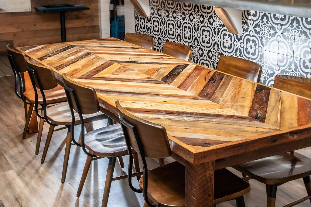 Common uses for reclaimed wood: beams, mantels, paneling and flooring