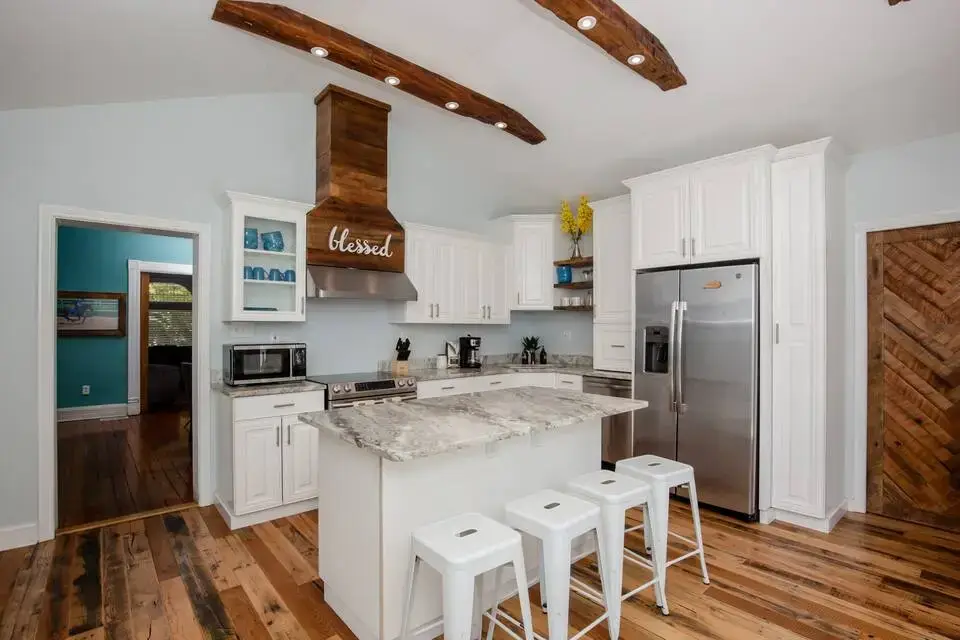 Factory Floor Mixed Hardwood flooring